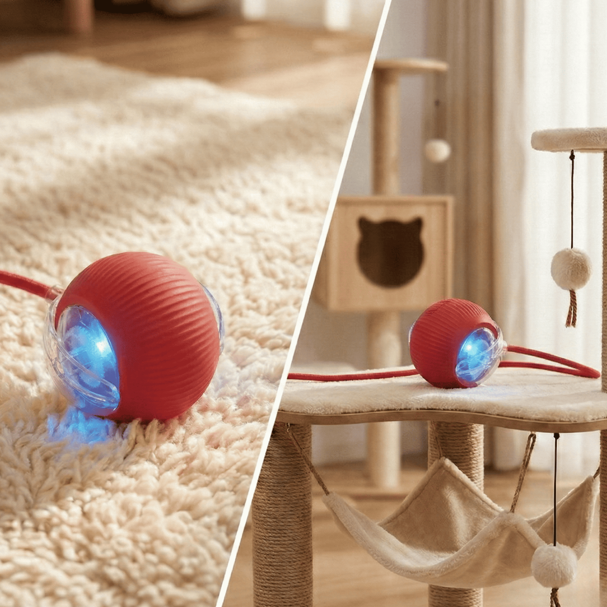 Balle Interactive pour Chat – Anti-Ennui & Automatique