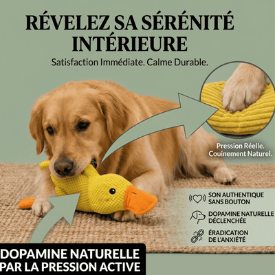 Peluche Anti-Stress pour Chien | Doudou Canard Apaisant