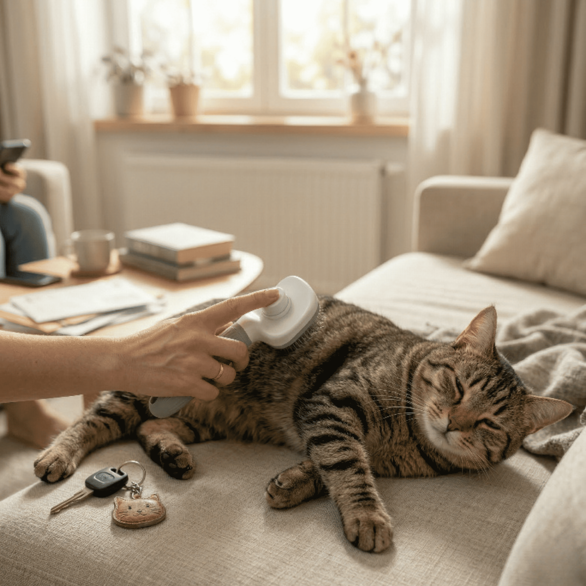 Brosse Carde Auto-Nettoyante pour Chien & Chat