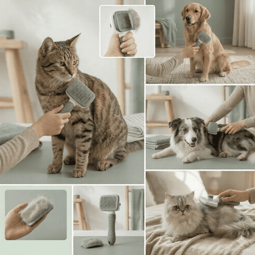 Brosse Carde Auto-Nettoyante pour Chien & Chat