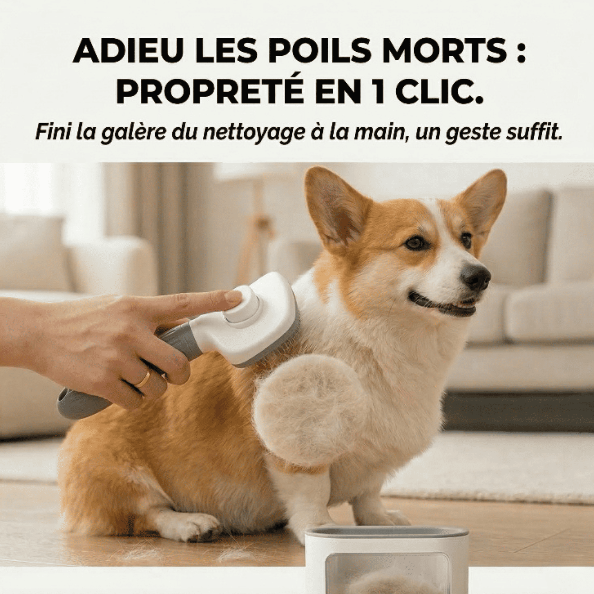 Brosse Carde Auto-Nettoyante pour Chien & Chat