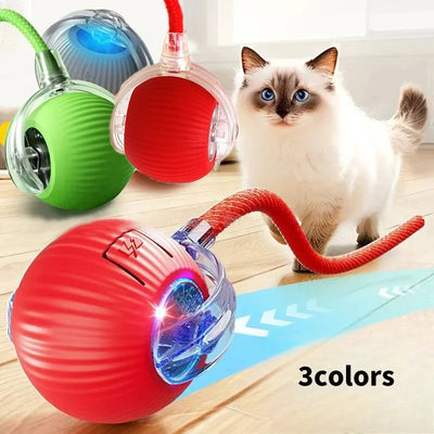 Cat Interactive Ball Toys Automatic Rolling Ball For Kitten Rechargeable Smart Pet Electric Toys With Teaser Sensor Cat Ball Toy - Petoupet 2