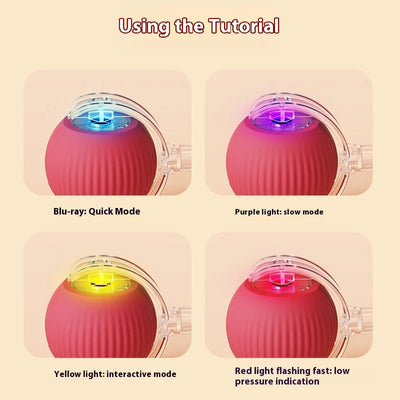 Cat Interactive Ball Toys Automatic Rolling Ball For Kitten Rechargeable Smart Pet Electric Toys With Teaser Sensor Cat Ball Toy - Petoupet 2