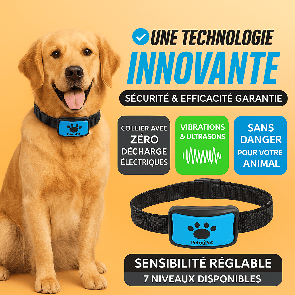 Collier Anti - Aboiement Intelligent - Sans Choc - Petoupet