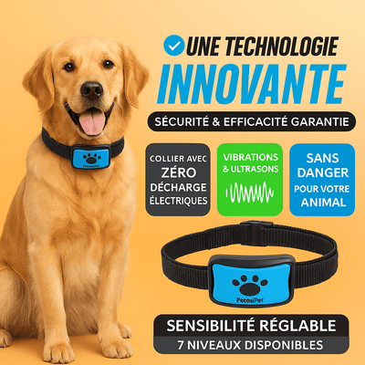 Collier Anti - Aboiement Intelligent - Sans Choc - Petoupet