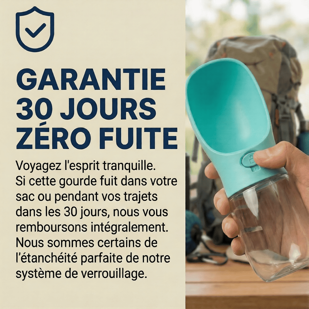Gourde de Voyage Anti-Fuite pour Chien