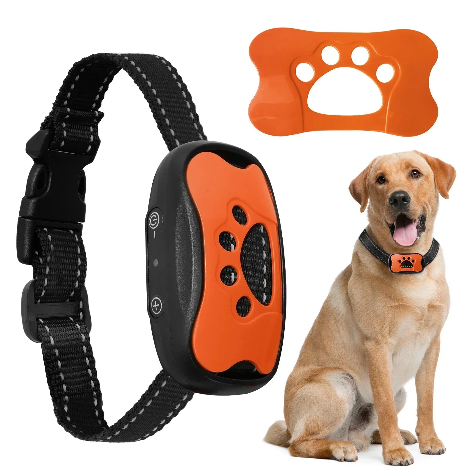Pet Dog Anti Barking Device USB Rechargeable Dogs Training Collar Ultrasonic Stop Barking Vibration Anti Bark Collar - Petoupet 2