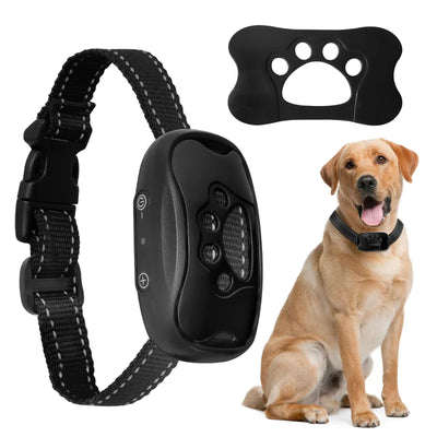 Pet Dog Anti Barking Device USB Rechargeable Dogs Training Collar Ultrasonic Stop Barking Vibration Anti Bark Collar - Petoupet 2